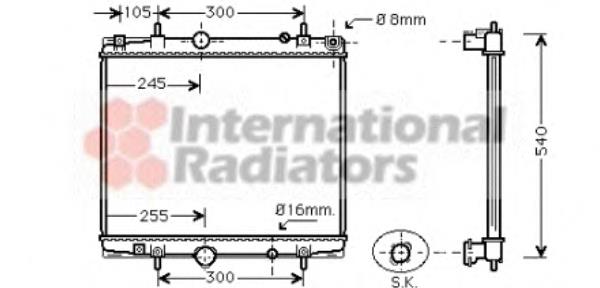 40002237 VAN Wezel radiador refrigeración del motor