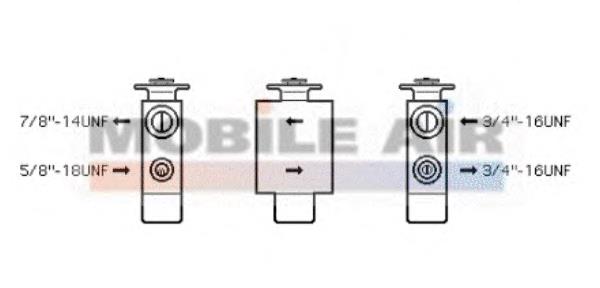 58001101 VAN Wezel válvula de expansión, aire acondicionado