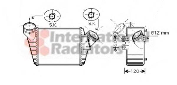 58004219 VAN Wezel radiador de aire de admisión