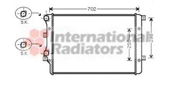 58002206 VAN Wezel radiador, refrigeración del motor adicional