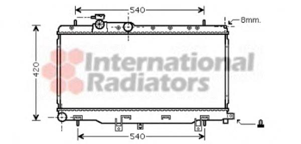 51002050 VAN Wezel radiador refrigeración del motor