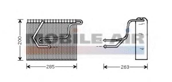 4300V100 VAN Wezel evaporador, aire acondicionado