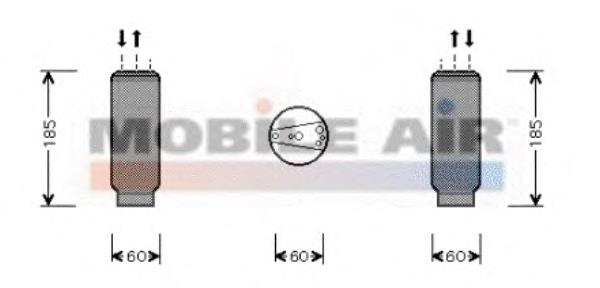 2500D117 VAN Wezel receptor-secador del aire acondicionado