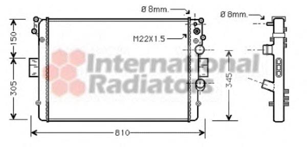 28002043 VAN Wezel radiador refrigeración del motor