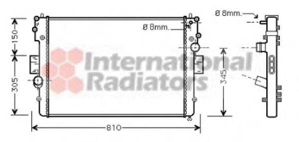 28002057 VAN Wezel radiador refrigeración del motor