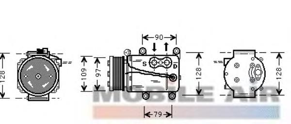 1800K082 VAN Wezel compresor de aire acondicionado