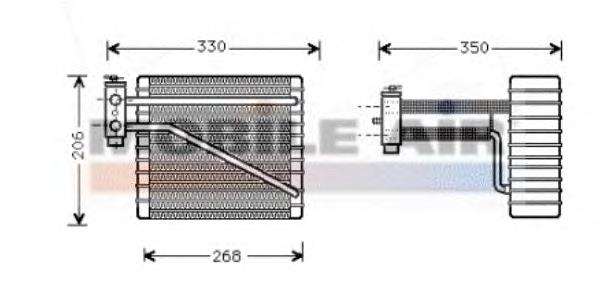 1800V269 VAN Wezel evaporador, aire acondicionado