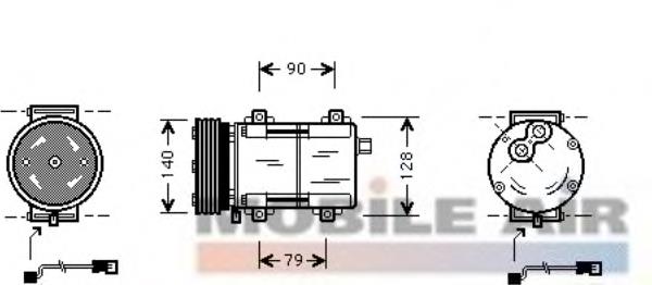 1800K288 VAN Wezel compresor de aire acondicionado