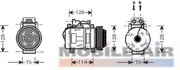 3000K274 VAN Wezel compresor de aire acondicionado