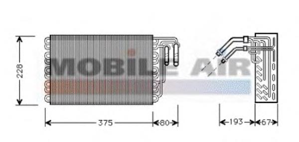 3000V020 VAN Wezel evaporador, aire acondicionado