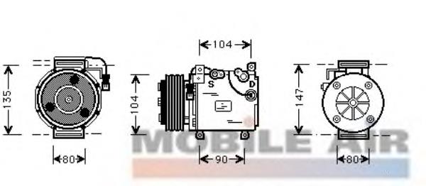 3200K037 VAN Wezel compresor de aire acondicionado