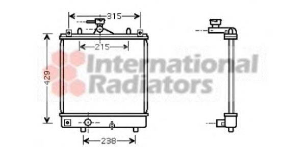 37002330 VAN Wezel radiador refrigeración del motor