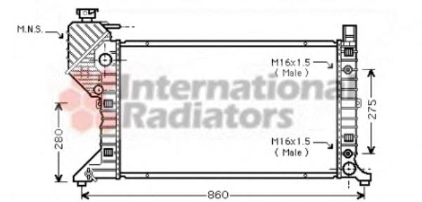 30002343 VAN Wezel radiador refrigeración del motor