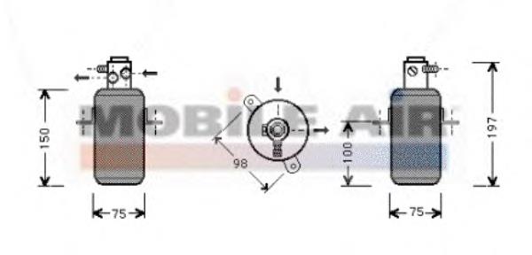 3000D266 VAN Wezel receptor-secador del aire acondicionado