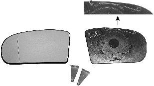 3032837 VAN Wezel cristal de espejo retrovisor exterior izquierdo