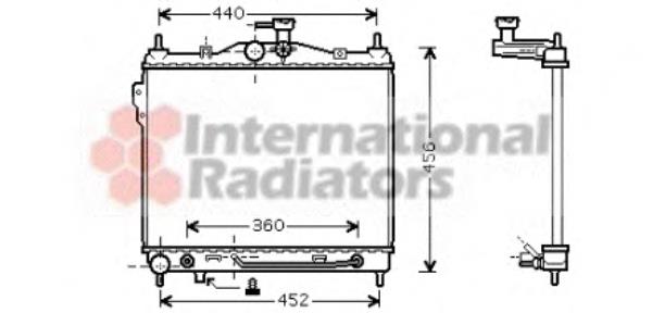 82002100 VAN Wezel radiador refrigeración del motor