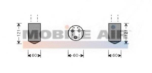 8100D043 VAN Wezel receptor-secador del aire acondicionado