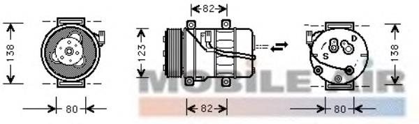 5900K054 VAN Wezel compresor de aire acondicionado