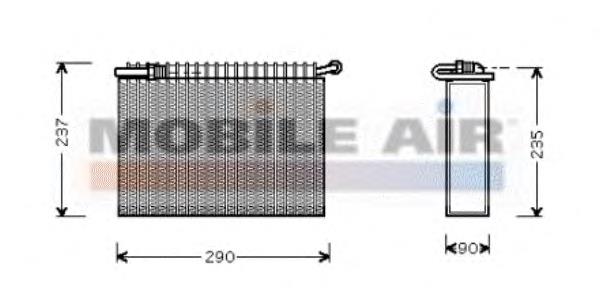 46721106 Fiat/Alfa/Lancia evaporador, aire acondicionado