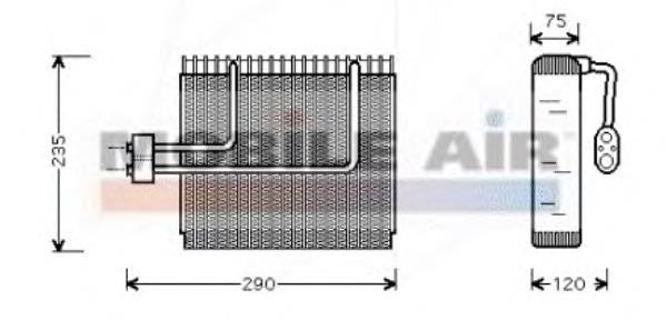 8200V002 VAN Wezel evaporador, aire acondicionado