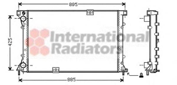 43002360 VAN Wezel radiador refrigeración del motor