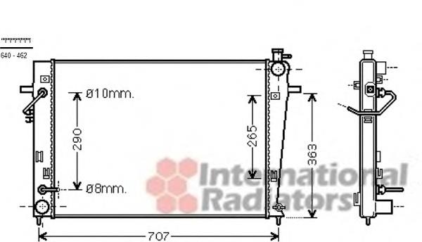 82002247 VAN Wezel radiador refrigeración del motor