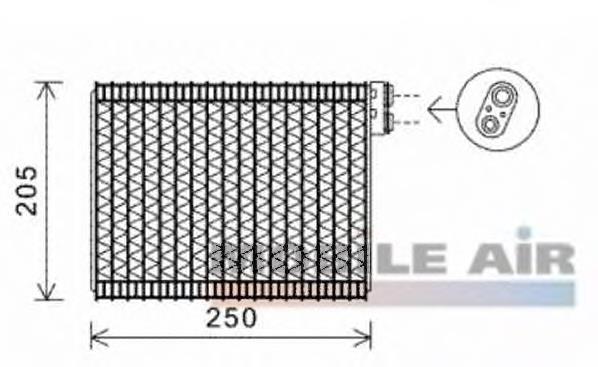 4000V352 VAN Wezel evaporador, aire acondicionado