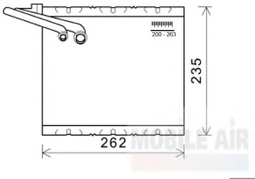 5900V157 VAN Wezel evaporador, aire acondicionado