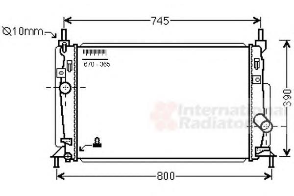 4542082K Polcar radiador refrigeración del motor