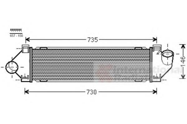 18004480 VAN Wezel radiador de aire de admisión