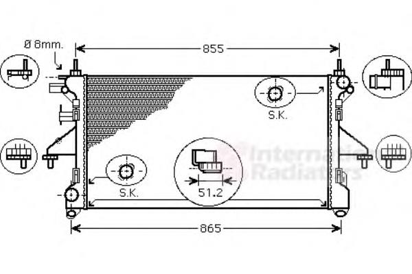 17002398 VAN Wezel radiador refrigeración del motor