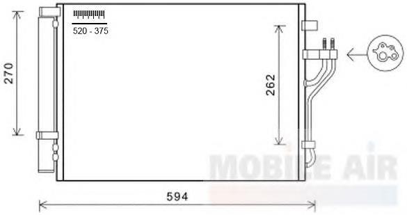 82005280 VAN Wezel condensador aire acondicionado