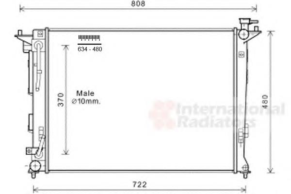 82002283 VAN Wezel radiador refrigeración del motor