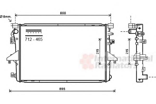 58002317 VAN Wezel radiador refrigeración del motor