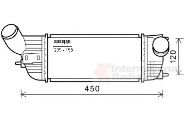 40004362 VAN Wezel radiador de aire de admisión