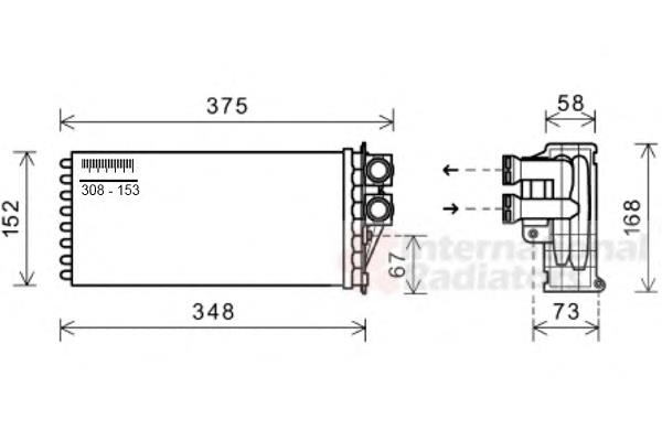 40006359 VAN Wezel radiador de calefacción