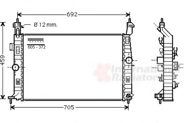 37002583 VAN Wezel radiador refrigeración del motor