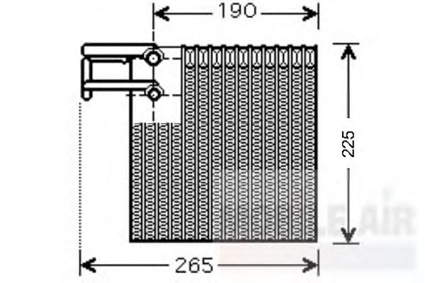 1300V257 VAN Wezel evaporador, aire acondicionado