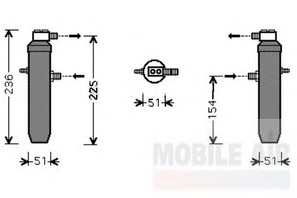 0900D234 VAN Wezel receptor-secador del aire acondicionado