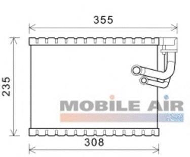 Evaporador, aire acondicionado 0300V326 VAN Wezel