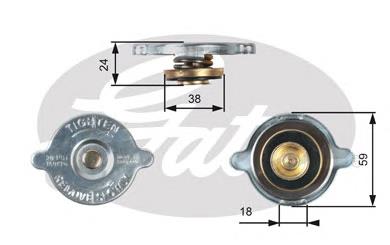 RC125 Gates tapa de radiador