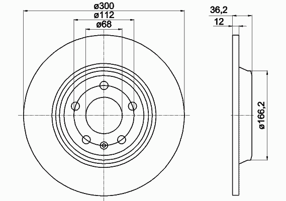 92160100 Textar disco de freno trasero