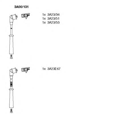 Juego de cables de encendido F26718140B Mazda