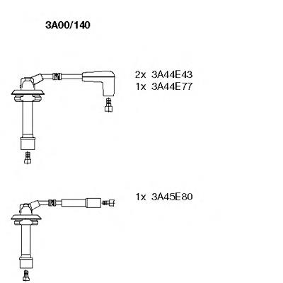 3A00140 Bremi juego de cables de encendido