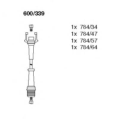 Juego de cables de encendido 7700745285 Renault (RVI)