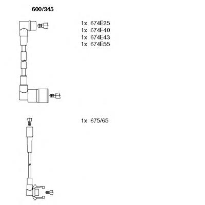 Juego de cables de encendido 7700850309 Renault (RVI)