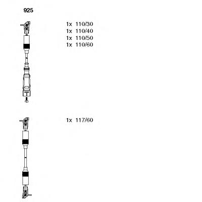 925 Bremi juego de cables de encendido