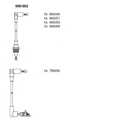 5967G8 Peugeot/Citroen juego de cables de encendido