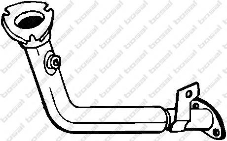 1607340380 Peugeot/Citroen tubo de admisión del silenciador de escape delantero