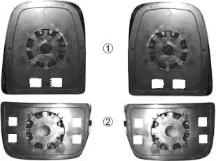 2815831 VAN Wezel cristal de espejo retrovisor exterior izquierdo